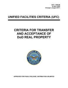 CRITERIA FOR TRANSFER AND ACCEPTANCE OF DoD REAL PROPERTY