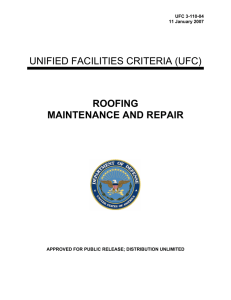 UNIFIED FACILITIES CRITERIA (UFC) ROOFING MAINTENANCE AND REPAIR