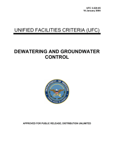 UNIFIED FACILITIES CRITERIA (UFC) DEWATERING AND GROUNDWATER CONTROL