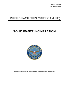 UNIFIED FACILITIES CRITERIA (UFC) SOLID WASTE INCINERATION UFC 3-240-05A