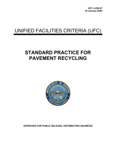 UNIFIED FACILITIES CRITERIA (UFC) STANDARD PRACTICE FOR PAVEMENT RECYCLING