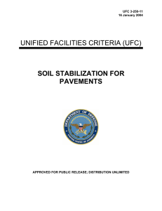 UNIFIED FACILITIES CRITERIA (UFC) SOIL STABILIZATION FOR PAVEMENTS