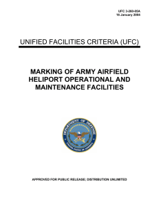 UNIFIED FACILITIES CRITERIA (UFC) MARKING OF ARMY AIRFIELD HELIPORT OPERATIONAL AND