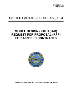 UNIFIED FACILITIES CRITERIA (UFC) MODEL DESIGN-BUILD (D-B) REQUEST FOR PROPOSAL (RFP)