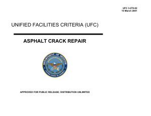 UNIFIED FACILITIES CRITERIA (UFC) ASPHALT CRACK REPAIR UFC 3-270-02