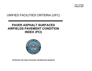UNIFIED FACILITIES CRITERIA (UFC) PAVER ASPHALT SURFACED AIRFIELDS PAVEMENT CONDITION