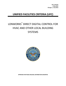 UNIFIED FACILITIES CRITERIA (UFC) LONWORKS DIRECT DIGITAL CONTROL FOR