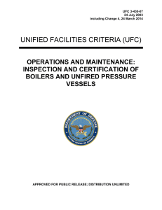 UNIFIED FACILITIES CRITERIA (UFC) OPERATIONS AND MAINTENANCE: INSPECTION AND CERTIFICATION OF