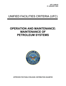 UNIFIED FACILITIES CRITERIA (UFC) OPERATION AND MAINTENANCE: MAINTENANCE OF