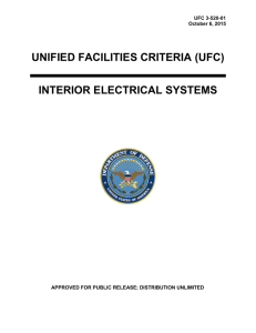 UFC 3-520-01: Interior Electrical Systems Design Criteria