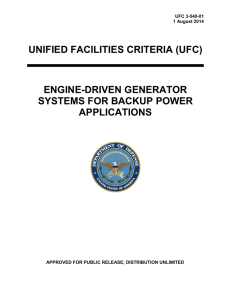 UNIFIED FACILITIES CRITERIA (UFC) ENGINE-DRIVEN GENERATOR SYSTEMS FOR BACKUP POWER