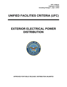 UNIFIED FACILITIES CRITERIA (UFC) EXTERIOR ELECTRICAL POWER DISTRIBUTION