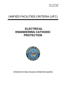 UNIFIED FACILITIES CRITERIA (UFC) ELECTRICAL ENGINEERING CATHODIC