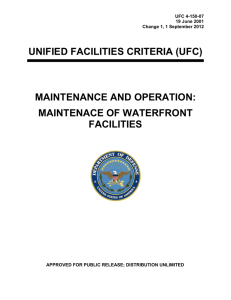 UNIFIED FACILITIES CRITERIA (UFC) MAINTENANCE AND OPERATION: MAINTENACE OF WATERFRONT