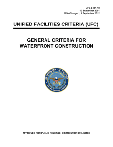 UNIFIED FACILITIES CRITERIA (UFC) GENERAL CRITERIA FOR WATERFRONT CONSTRUCTION