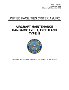 UNIFIED FACILITIES CRITERIA (UFC)  AIRCRAFT MAINTENANCE HANGARS: TYPE I, TYPE II AND