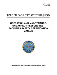 UNIFIED FACILITIES CRITERIA (UFC) OPERATION AND MAINTENANCE: UNMANNED PRESSURE TEST