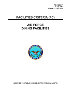 FACILITIES CRITERIA (FC) AIR FORCE DINING FACILITIES FC 4-722-01F