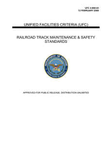 UNIFIED FACILITIES CRITERIA (UFC) RAILROAD TRACK MAINTENANCE &amp; SAFETY STANDARDS