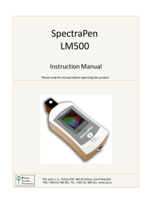 SpectraPen LM500 Instruction Manual P