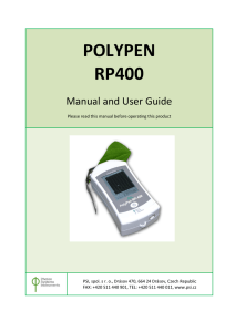POLYPEN RP400 Manual and User Guide