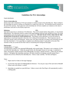 Guidelines for FLL Internships