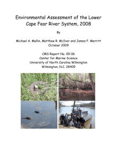 Environmental Assessment of the Lower Cape Fear River System, 2008