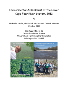 Environmental Assessment of the Lower Cape Fear River System, 2012