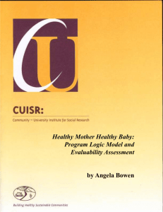 Healthy Mother Healthy Baby: Program Logic Model and Evaluability Assessment by Angela Bowen