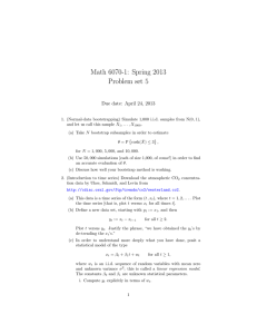 Math 6070-1: Spring 2013 Problem set 5 Due date: April 24, 2013