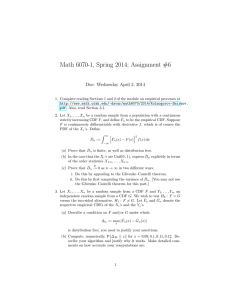 Math 6070-1, Spring 2014; Assignment #6 Due: Wednesday April 2, 2014