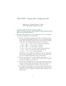 Math 6070-1, Spring 2014; Assignment #4 Due: Wednesday February 19, 2014