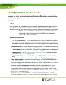 Undergraduate Awards Policies