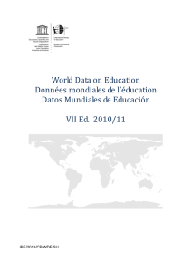 World Data on Education Données mondiales de l’éducation Datos Mundiales de Educación