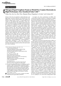 Nitrogen-Doped Graphene Foams as Metal-Free Counter Electrodes in