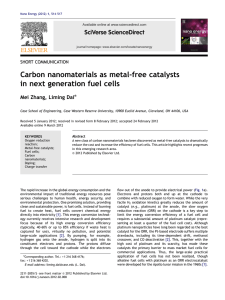 Carbon nanomaterials as metal-free catalysts in next generation fuel cells SHORT COMMUNICATION