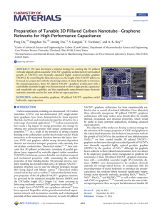 Graphene Preparation of Tunable 3D Pillared Carbon Nanotube Networks for High-Performance Capacitance