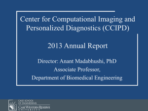 Center for Computational Imaging and Personalized Diagnostics (CCIPD) 2013 Annual Report