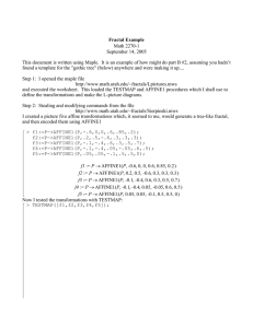 Fractal Example Math 2270-1 September 14, 2005