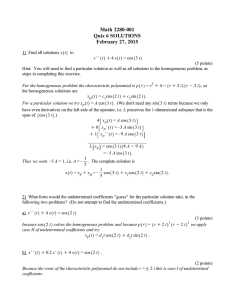 Math 2280-001 Quiz 6 SOLUTIONS February 27, 2015