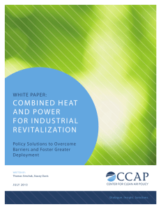 CCAP COMBINED HEAT AND POWER FOR INDUSTRIAL