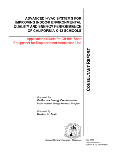 ADVANCED HVAC SYSTEMS FOR IMPROVING INDOOR ENVIRONMENTAL QUALITY AND ENERGY PERFORMANCE