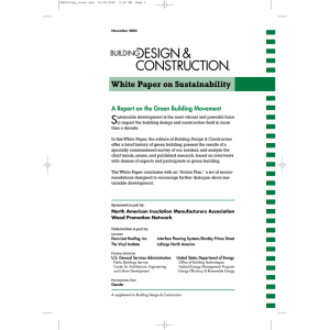 S White Paper on Sustainability A Report on the Green Building Movement