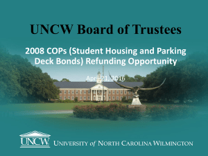 UNCW Board of Trustees 2008 COPs (Student Housing and Parking