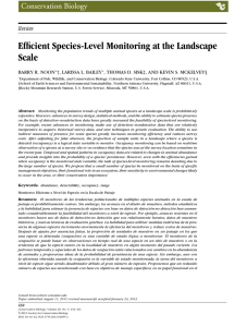 Efficient Species-Level Monitoring at the Landscape Scale Review BARRY R. NOON