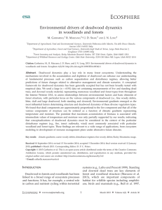 Environmental drivers of deadwood dynamics in woodlands and forests M. G ,