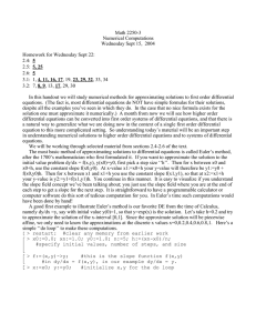 Math 2250-3 Numerical Computations Wednesday Sept 15,  2004