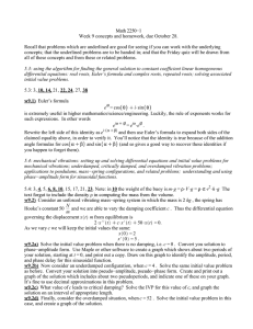 Math 2250−1 Week 9 concepts and homework, due October 28.