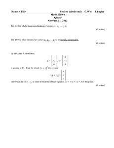 Name + UID:________________________   Section (circle one):  ... Math 2250-4 Quiz 5 October 11, 2013