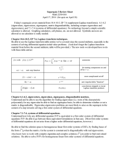 Superquiz 3 Review Sheet Math 2250-010